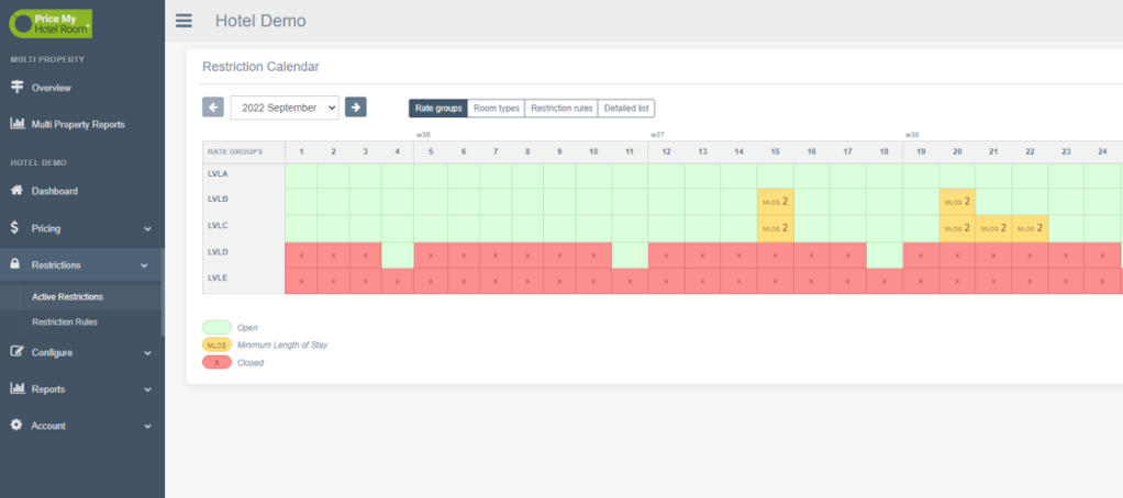 Systemet lägger automatiskt till eller tar bort restriktioner utifrån regler som du skapar.